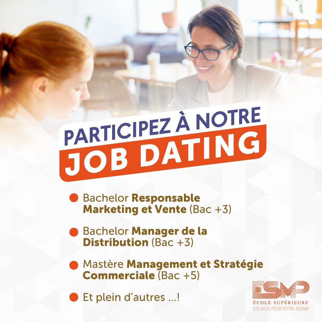 ESMP_Ecole's tweet photo. 👂 L'équipe de l'ESMP sera à votre écoute pour répondre à toutes vos questions et interrogations sur nos différents cursus en alternance.

⚠️ Vous souhaitez participer ? Contactez-nous !

Pour plus d'informations sur nos formations, rendez-vous sur 👉 https://t.co/O6e4KeVRIP https://t.co/je60dYosrO