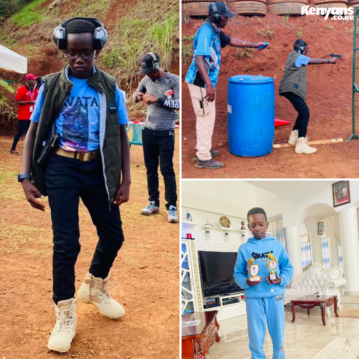 CS Ababu Namwamba's kid wins an award for his performance at the International Defensive Pistol Association (IDPA) Africa Championships 2023