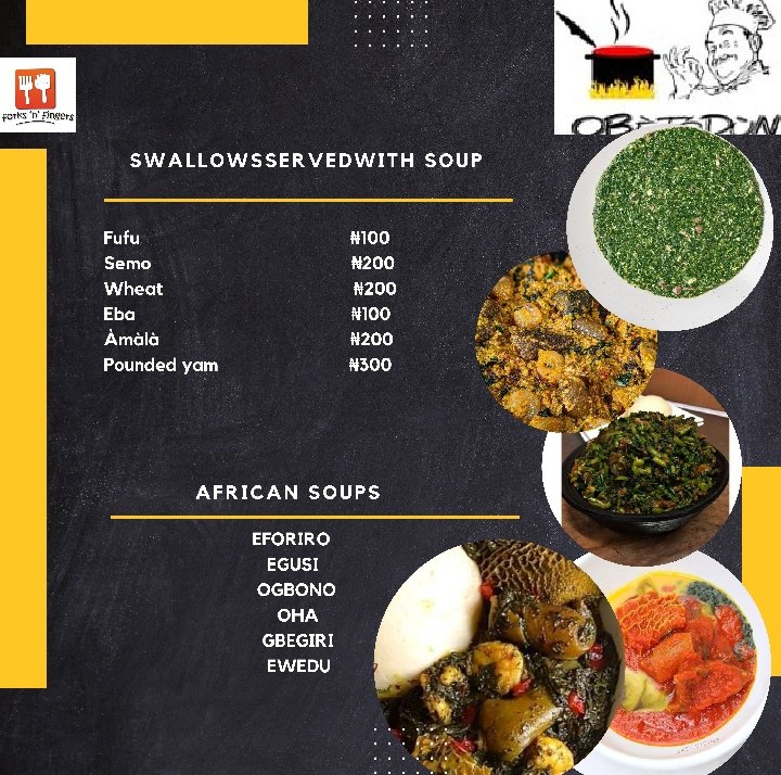 ForksNFinger's tweet photo. Good morning #ileife, #OAUTwitter #oaucommunity #osunstate nothing beats a good meal especially when you can have them at affordable prices and cost go through our menu and place that call to us today. We deliver in time. https://t.co/XoDVxkdKYR