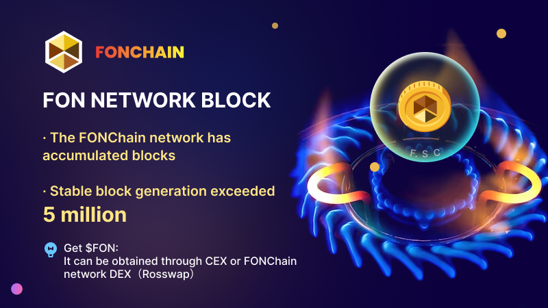 FONSmartChain's tweet photo. ☀️FON NETWORK BLOCK

· The FONChain network has accumulated blocks

· Stable block generation exceeded 5 million

💰Get $FON:
It can be obtained through CEX or FONChain network DEX（Rosswap） https://t.co/6wP7Y6A8Ah