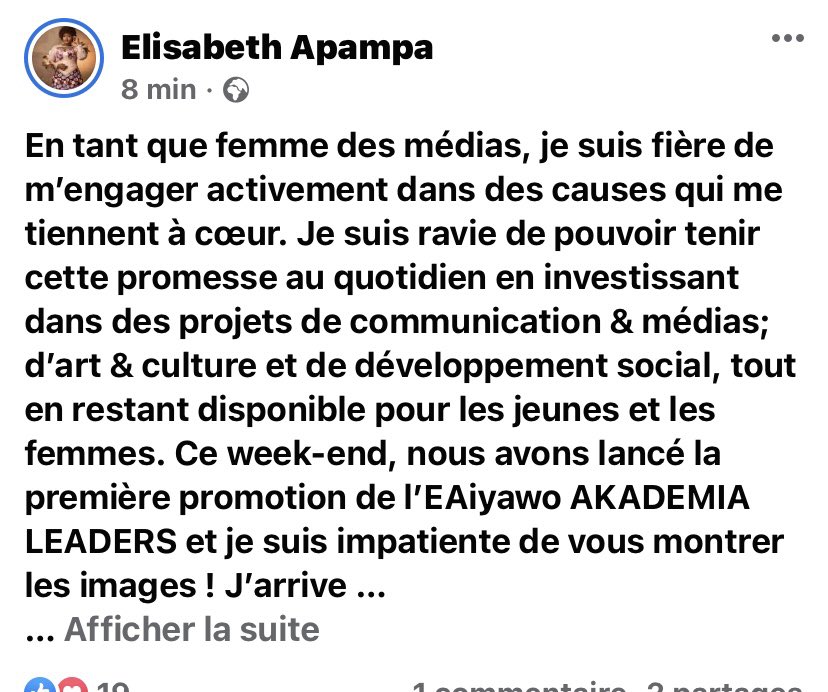 EApampa's tweet photo. Ce week-end, nous avons lancé la première promotion de l’EAiyawo AKADEMIA LEADERS et je suis impatiente de vous montrer les images ! J’arrive …
#tgtwittos
#impactmediawoman #elisabethapampa
#brandingforshe https://t.co/wsco0oa2LR
