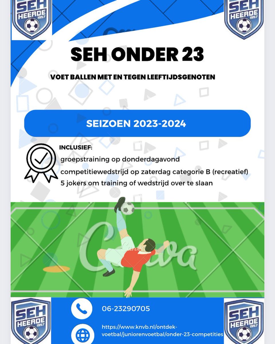 vvSEH's tweet photo. SEH is aan het onderzoeken of het vanaf het seizoen 2023-2024 een recreatief onder 23-team gaat inschrijven voor de competitie! Bekijk de afbeelding of lees dit bericht voor meer info @ https://t.co/KWmu3r14n9 #rt #heerde #jeugdbehouden #recreatief #wijzijnseh https://t.co/sm6TGh6ywj