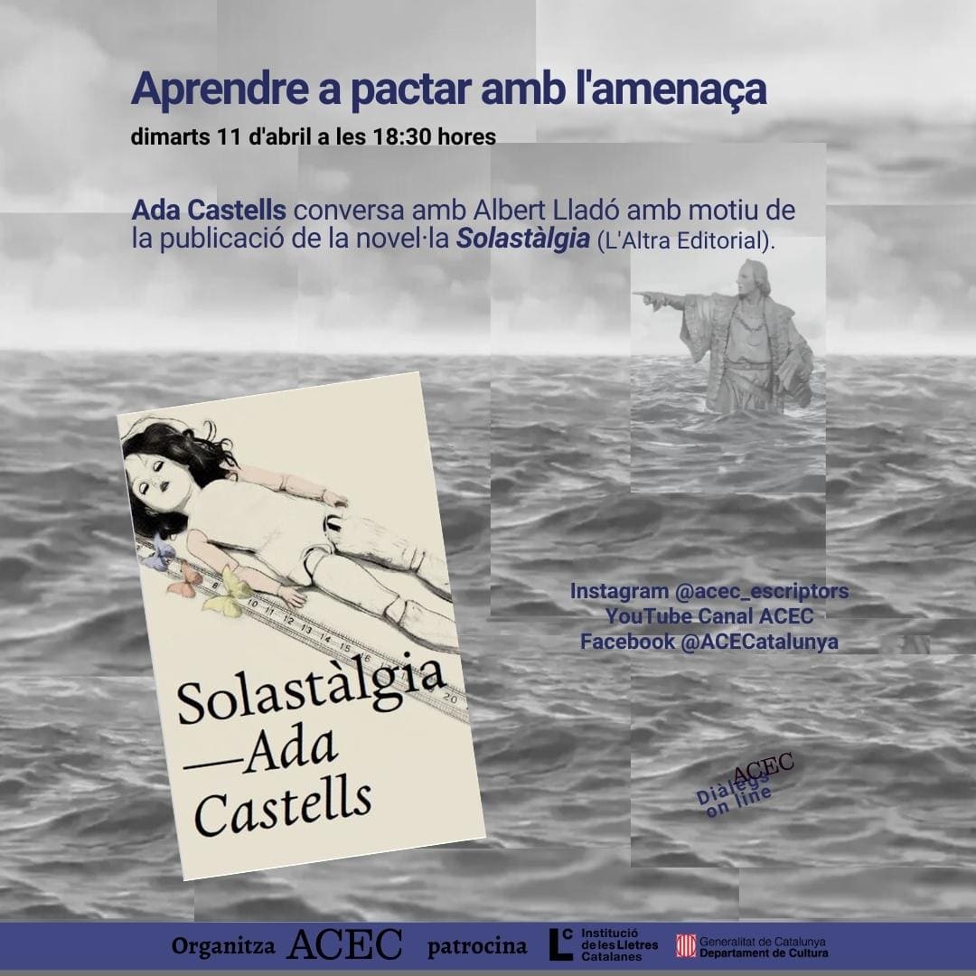 AdaCastells's tweet image. Avui conversaré amb una persona que considero un gran interlocutor i amb qui encara no he parlat mai a fons. Ho farem a través de l'Insagram de l'ACEC, a les 18.30. Hi podreu dir la vostra. El tema serà #Solastàlgia @a_llado @laltraedi @_ACEC @ecologistes