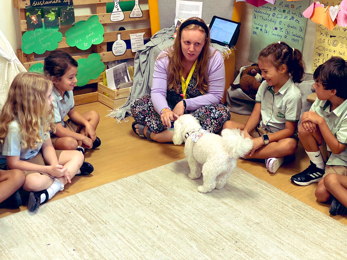 ArborPrimary's tweet photo. Living our best lives @ArborDubai💚 on the 2nd day of Term Three, as we enjoy, learn, appreciate and care for our animals/teachers’ pets on #NationalPetDay🌱🐕🌍🐈🎓🐎🏆. We are #enoughforallforever and this is just another day at our school! 🙏🏼🥰🙏🏼#care #community #ecoliteracy🌿 https://t.co/pZeZD1Rk66