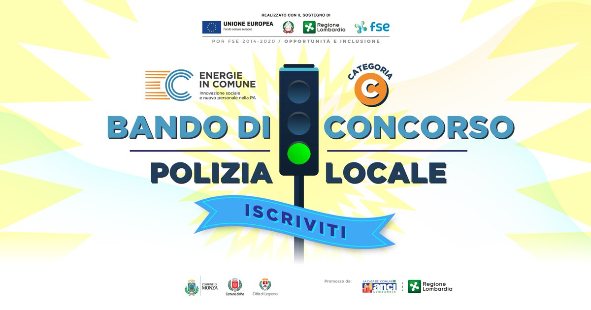 C’è tempo fino al 17 aprile per partecipare al Bando di selezione del Comune di Monza Anci Lombardia Comune di Rho e di Legnano per la formazione di un elenco di idonei all’assunzione di Agente di Polizia Locale Categoria C -CCNL Comparto Funzioni Locali bit.ly/3moeMox