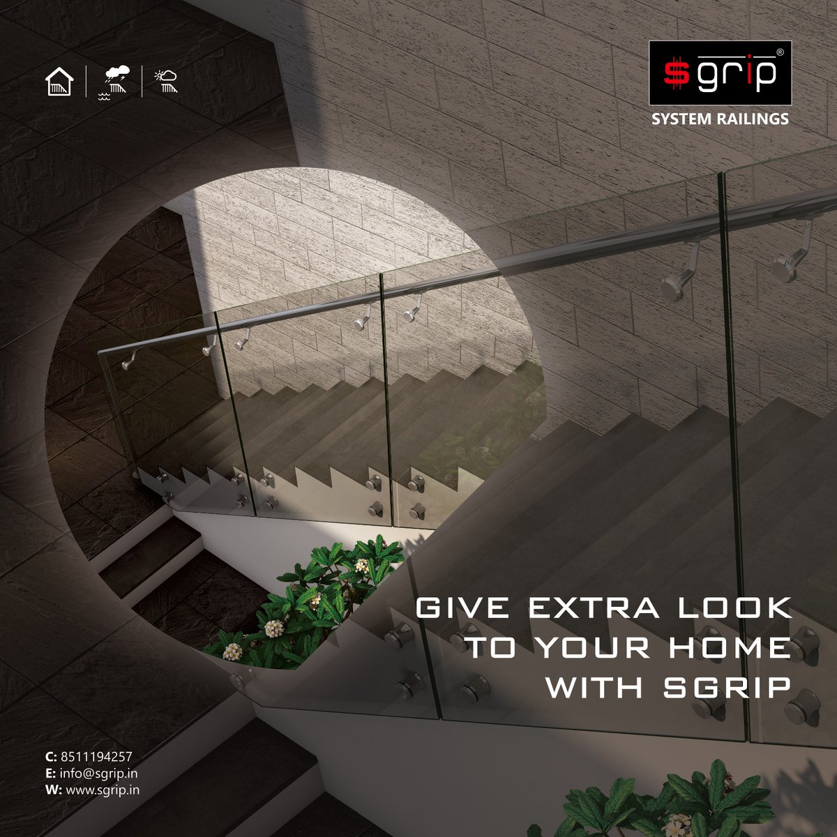 sgriprailing's tweet photo. Give extra look to your home with sgrip
#sgrip #aluminium #glass #railing #profile #system https://t.co/Emu8MzpSkA