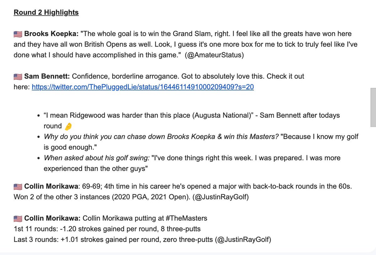 ThePluggedLie's tweet photo. As always, great fun writing the daily recap newsletters for the local GAA Masters Sweepstakes.

Coming again soon 👀 https://t.co/BHZeVUbSjY