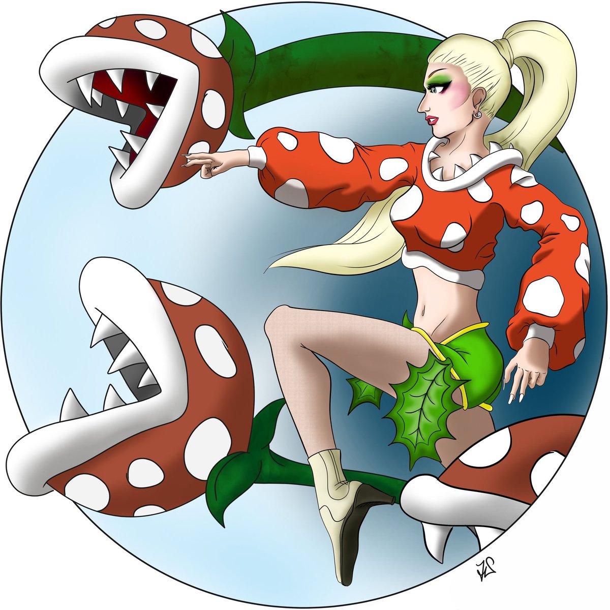 HarryCasella's tweet image. Tbh this artwork of my drag persona 
@Mary_Okart done by the incredible @JDVoiceover is THE ONE 🔥