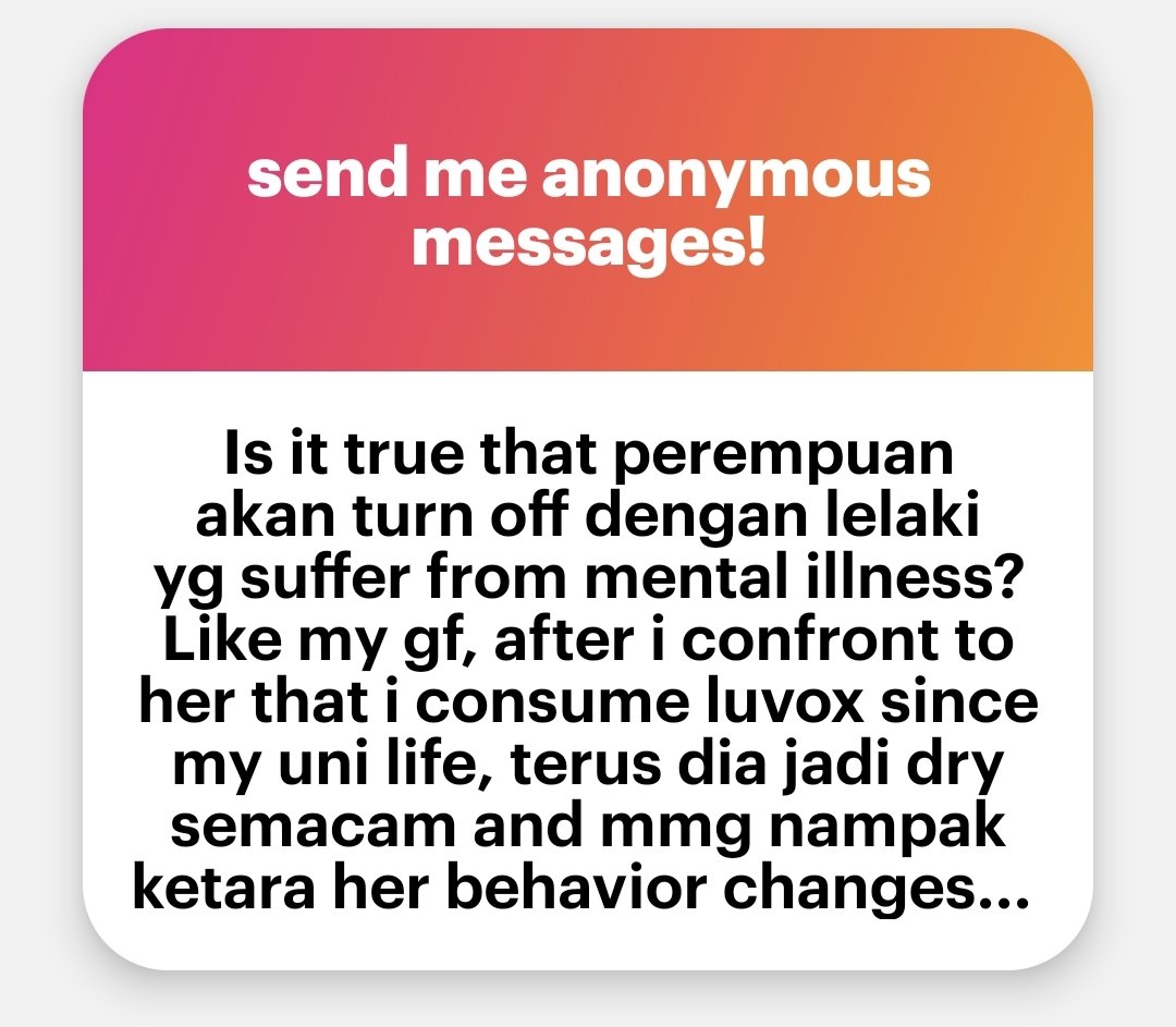 nasriqul's tweet photo. Sadly, Yes... 

Tapi dia lebih cam terkejut n takleh nak terima aku rasa. Genderless in my opinion

Sbb
- dia ingat ko superhero, tetiba ada kelemahan jugak rupanya

Image ko tu hancur kejap dalam kepala dia

Sama dgn perkara2 lain Contohnya ingat family bf/gf normal... https://t.co/mu4H0pFHxL