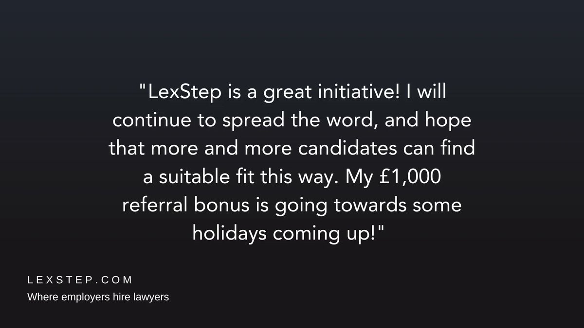 LexStepUK's tweet image. 🏆 Refer your friends to us and receive £1,000 if they make their next career move using LexStep. Find out more at buff.ly/3KoeIx8

#jobsearch #career #hiring