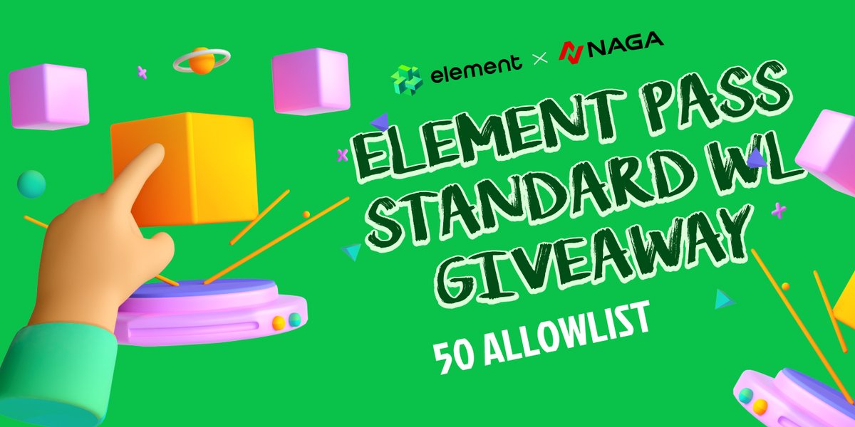 GamefiNaga's tweet photo. NAGA x EPS

Say hi to Element's official standard NFT !

 @Element_Market   is invested by Drangonfy and Sequoia in 11.5M, holders could:

- S2E &amp; Eco-Airdrop;
- Grow loyalty to earn more;

🎁 50 x  WL giveaway
⏰ 24 hs!
Act Now👇
https://t.co/36iNvuWkjt https://t.co/cs3iWLmwqa