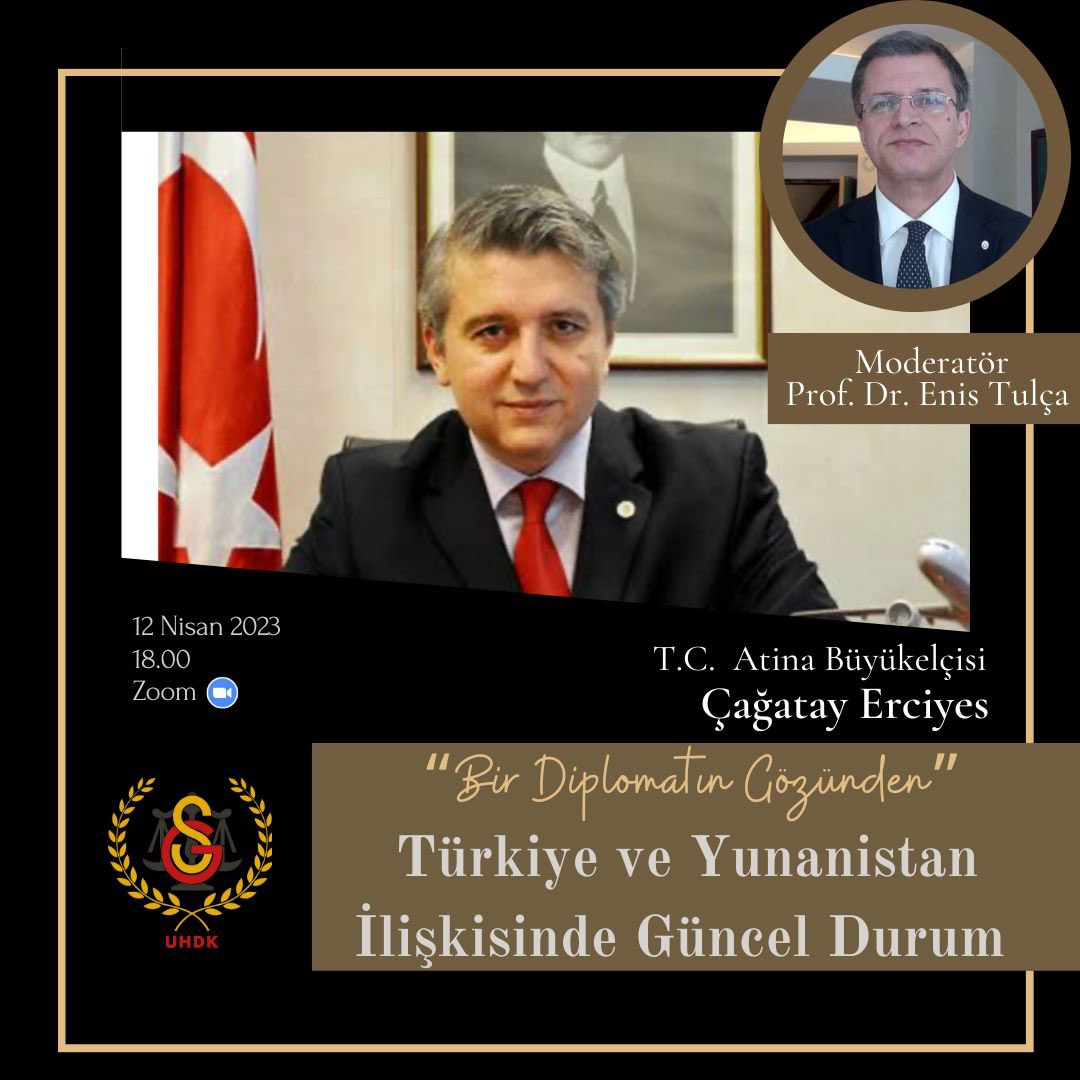 uhdk's tweet photo. 🌐Bir Diplomatın Gözünden Etkinlik Serimizin 8. oturumunda Atina Büyükelçimiz Çağatay Erciyes (@CErciyes) ile bir araya geliyoruz! 

🗓️Tarih : 12  Nisan 
💻Etkinliğimiz Zoom üzerinden gerçekleştirilecektir! https://t.co/uWmgKi6C15
