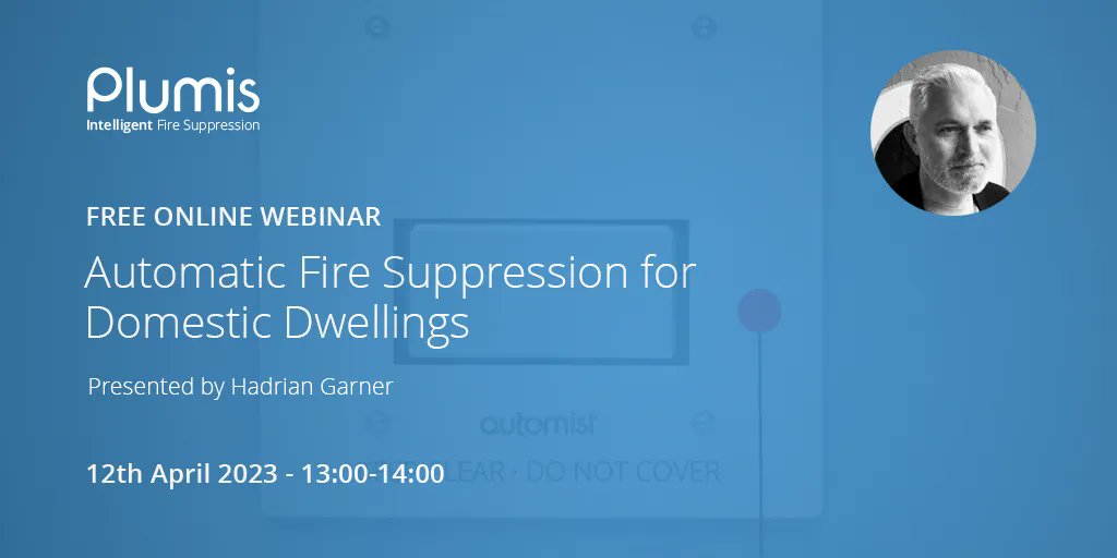 PlumisAutomist's tweet photo. Are you back to it after the Easter break? Sign up to our CPD Automatic Fire Suppression for Domestic Dwellings webinar tomorrow (1-2pm). 

You’ll learn everything you need to know to keep that open plan project on track: https://t.co/aQpmS3uQmi https://t.co/yW4BwUz3k7