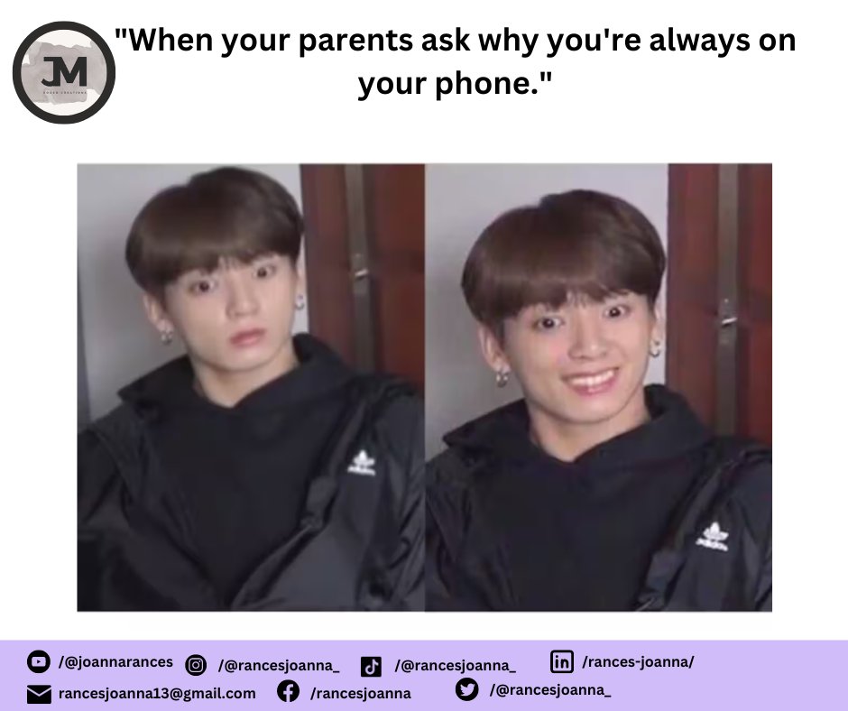 rancesjoanna_'s tweet photo. "When your parents ask why you're always on your phone." 📷📷📷

#JMCodedCreations
#CodedCreations
#WebDesign
#Programming
#LifeAsStudent
#MemesForToday
#JM
#Funny https://t.co/9EVBq14Kko