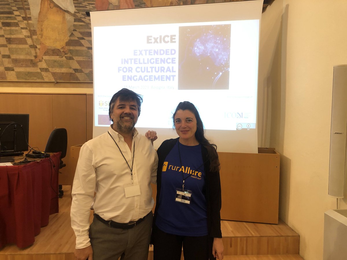 rurAllure (@rurallure) on Twitter photo 👉 On 15 March took place a conference on Extended Intelligence for Cultural Engagement in Bologna, Italy, organized by Horizon2020 <a href="/SpiceH2020/">SPICE H2020</a> project, appealing to academics and heritage practitioners working with novel ICT in cultural heritage.
📌bit.ly/3zOOS0o 👉 On 15 March took place a conference on Extended Intelligence for Cultural Engagement in Bologna, Italy, organized by Horizon2020 <a href="/SpiceH2020/">SPICE H2020</a> project, appealing to academics and heritage practitioners working with novel ICT in cultural heritage.
📌bit.ly/3zOOS0o