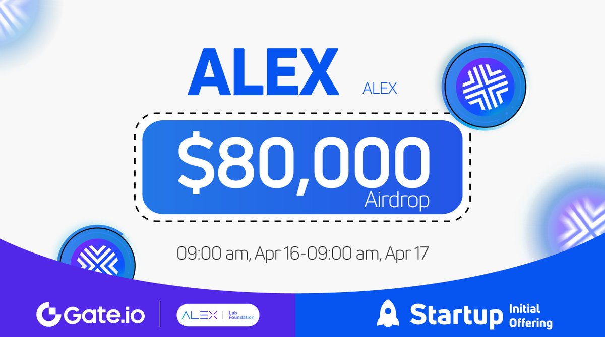 Gate Launch (@gateio_launch) on Twitter photo Gate.io #Startup Free Offering: $ALEX <a href="/ALEXLabBTC/">ALEX 🟧 No. 1 Bitcoin DeFi</a>
🗓️ Subscription: 9:00am, Apr 16-Apr 17 (UTC)
💰Airdrop Value: $80,000
⏰Trading Starts: April 17th (UTC)
Claim NOW: gate.io/startup/761
#gateiostartup #Gateio #Airdrop #launchpad Gate.io #Startup Free Offering: $ALEX <a href="/ALEXLabBTC/">ALEX 🟧 No. 1 Bitcoin DeFi</a>
🗓️ Subscription: 9:00am, Apr 16-Apr 17 (UTC)
💰Airdrop Value: $80,000
⏰Trading Starts: April 17th (UTC)
Claim NOW: gate.io/startup/761
#gateiostartup #Gateio #Airdrop #launchpad