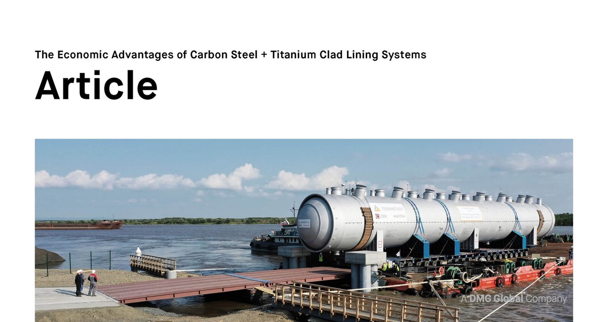 NobelClad's tweet photo. When #engineering teams in the #hydrometallurgy and #chemical process industries have an important lining system decision to make, NobelClad comes prepared to offer one: Carbon Steel + Titanium Clad. https://t.co/UwxHa1zxYf
#DetaClad #CladSolutions https://t.co/xvb2oKSOxZ