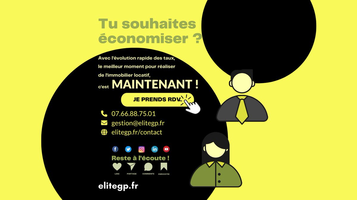 EliteGP_Finance's tweet photo. 💶 Tu souhaites économiser ?

📈 Avec l'évolution rapide des taux, le meilleur moment pour réaliser de l'immobilier locatif, c'est 

👉 𝑴𝑨𝑰𝑵𝑻𝑬𝑵𝑨𝑵𝑻 ! 👈

📞 07 66 88 75 01
📧 gestion@elitegp.fr
💻 https://t.co/pQGJZLGuto

 #taux #immobilier #elitegp https://t.co/Wmp09kFg2J