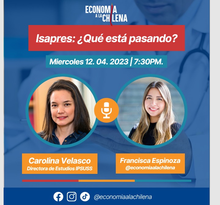 Franiespinozap's tweet photo. Hola a todos y todas!
Los dejo muy invitados a una conversación que tendremos desde @Ecoalachilena con Carolina Velasco que se titula "Isapres ¿Qué está pasando?".
 ¿Cuándo? Miércoles 12 de abril, a las 19:30.
¿Dónde? Live de instagram, cuenta ig: economíaalachilena. https://t.co/X9jNwflAck