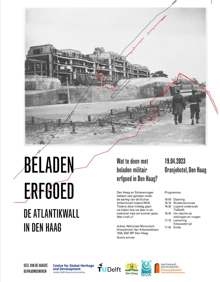 LDEHeritage's tweet photo. Coming up 📢
Contested WW2 Heritage in The Hague
Wed 19 April, 1600-1800
Location: Nationaal Monument Oranjehotel
What to do with #ContestedHeritage? During this meeting (in Dutch), we'll discuss how to deal with some of the uncomfortable WW2 heritage
https://t.co/C2j4Lb0okI https://t.co/anvdsJioSX