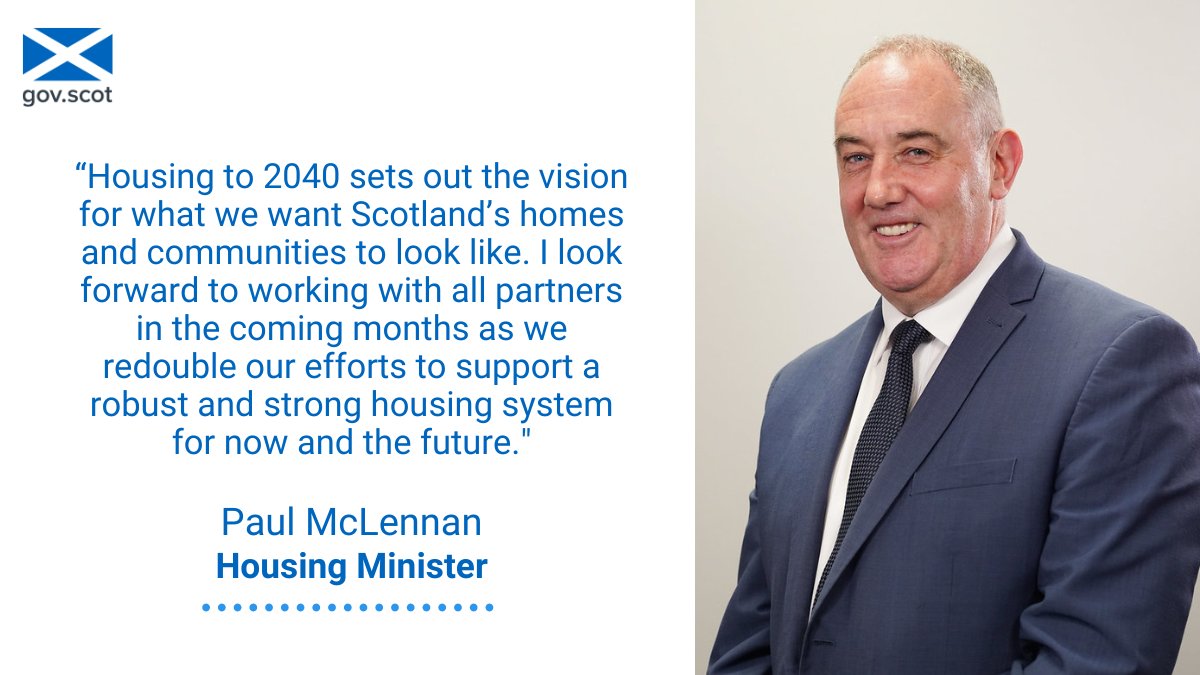 Increasing and accelerating housing supply, tackling homelessness and ending rough sleeping and progressing Scotland’s 20-year housing plan are key priorities for Housing Minister <a href="/PaulMcLennan7/">Paul McLennan - MSP for East Lothian</a> 

Learn more about his priorities ➡️ bit.ly/DeliveringHous…