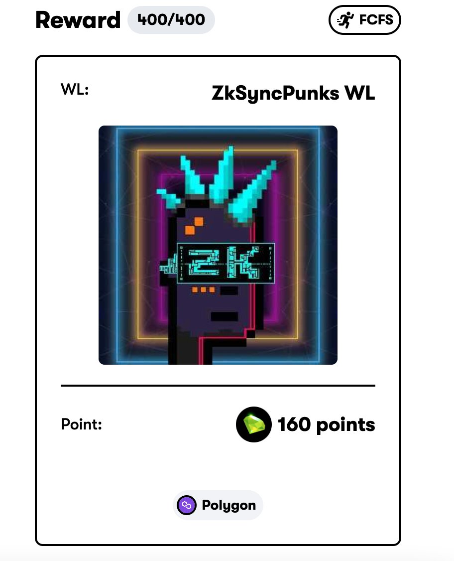 zksyncpunks's tweet photo. Welcome Punks! 

WL Quest sold-out. Who could get one?
#zksync #zksyncpunks https://t.co/P1BJ71Z0qy