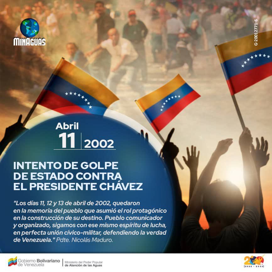 Un hecho histórico que marcó el rumbo de la Revolución; se gestaba un golpe de Estado contra el Comandante Chávez y la decisión soberana del Pueblo, no contaban con la fuerza, determinación y coraje de los venezolanos para defender su Patria #NoHanPodidoNiPodrán