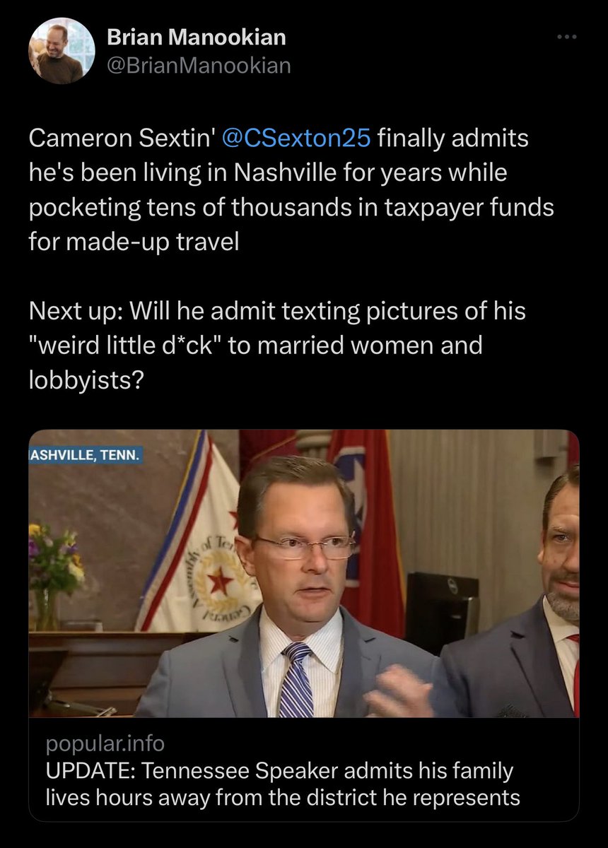 mimi on Twitter "So, it turns out Cameron Sexton, Speaker of the