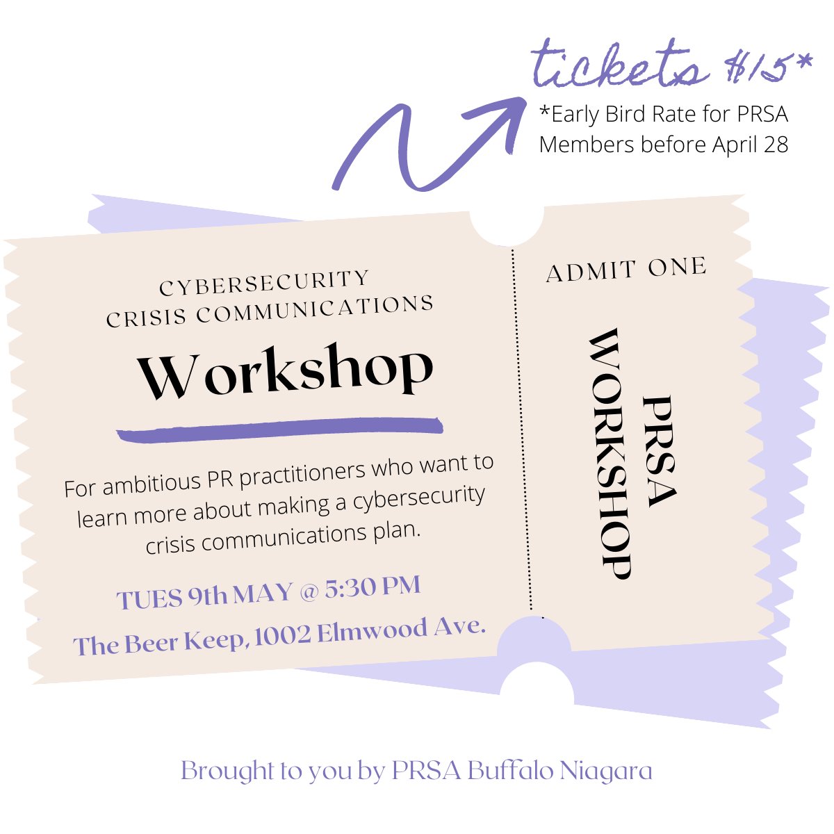 Be prepared for a crisis by joining our next event, Cybersecurity Crisis Communications Workshop, on May 9. Learn how you play a crucial role in anticipating, assessing, and actively managing new and emerging cyber threats. Earlybird pricing ends 4/28. prsabuffaloniagara.org/meetinginfo.ph…