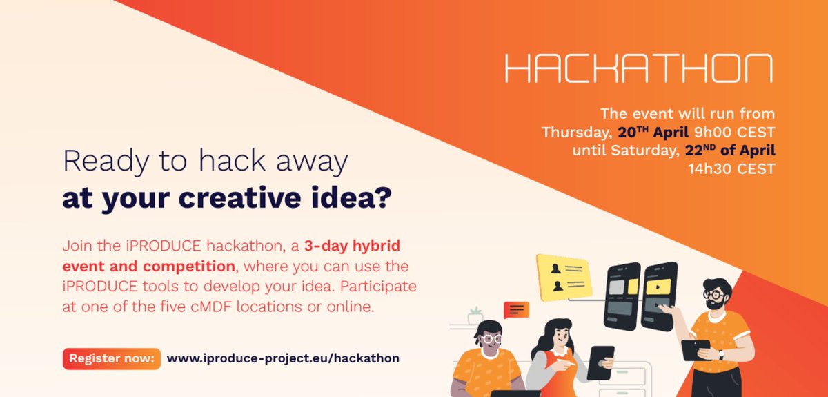 TnSviluppo's tweet photo. #ProMFacility è tra le 3 location italiane che ospiteranno l'hackathon #iPRODUCE, la sfida creativa in programma dal 20 al 22 aprile che contribuirà alla validazione della piattaforma iPRODUCE OpIS.
➡ Iscriviti all'evento e partecipa online o in presenza:
https://t.co/jjQBD0obLp https://t.co/czocNw09zf