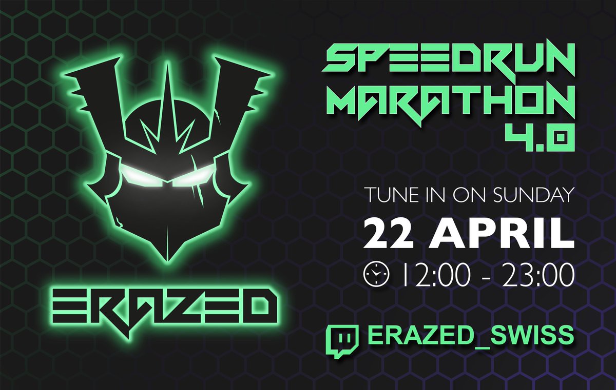 eRazed (@erazed_swiss) on Twitter photo 4th edition of the Mundart speedrun marathon is happening on the 22nd!
Tune in to see fan-favorite classics and fresh runs alike, featuring <a href="/EichiHD/">Eichi</a>, <a href="/Zinpars/">Zinpars 🇨🇭</a>, <a href="/AppIefreezer/">Applefreezer</a>, @SirFrozer, <a href="/cpt_had/">CptHad</a> and more 4th edition of the Mundart speedrun marathon is happening on the 22nd!
Tune in to see fan-favorite classics and fresh runs alike, featuring <a href="/EichiHD/">Eichi</a>, <a href="/Zinpars/">Zinpars 🇨🇭</a>, <a href="/AppIefreezer/">Applefreezer</a>, @SirFrozer, <a href="/cpt_had/">CptHad</a> and more