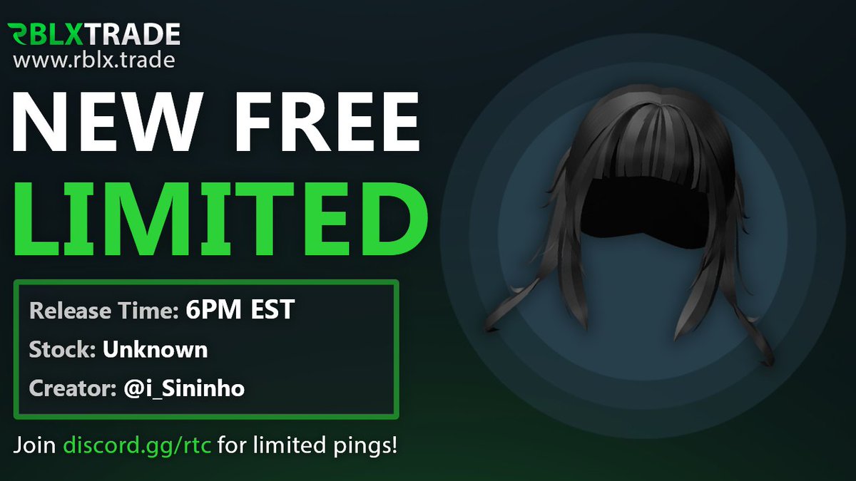 X 上的RBXNews：「FREE UGC LIMITED: The Black Spiky Hair releases 4/12 @ 6 PM  EST in the Roblox Marketplace!  / X