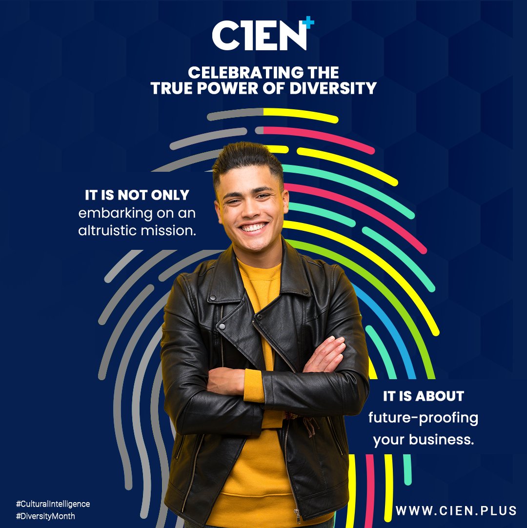 cienplus's tweet image. Diversity is not just the right thing to do; it's the smart thing to do. An #inclusivemindset will future-proof your business and position you for success in a fast-changing world. This diversity month we invite you to #reimagineDE&amp;amp;I to celebrate the power of #inclusioninaction