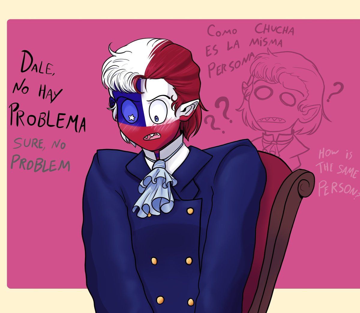 DrawLusya's tweet photo. *confundido en Chileno*

#CountryHumans #countryhumanschile #countryhumansargentina #argchi https://t.co/zKCVcEW8tx