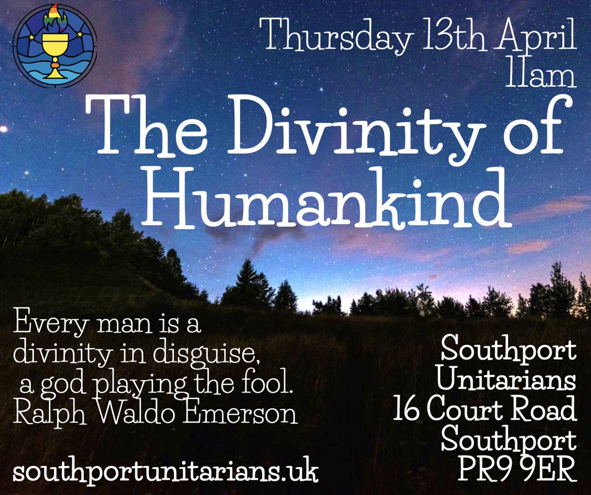 This Thursday with <a href="/SPortUnitarians/">SouthportUnitarians</a> , all are welcome... 🪐💫🌟✨⚡️☄️🔥#whatsonsouthport #Unitarian #community #HumanKindness