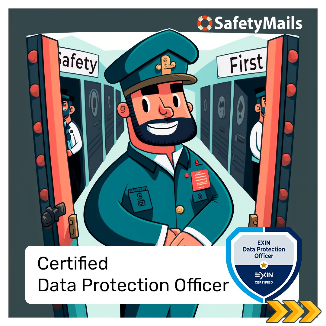 safetymails's tweet image. The Data Protection Officer acts as the channel of communication between the company, the data subjects, and the Data Protection Authority.

SafetyMails has its own Data Protection Officer, internationally certified by EXIN.

#dataprotection #gdpr #gdprready #dataprivacy  #email