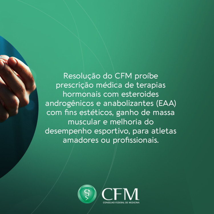 medicina_cfm's tweet photo. O CFM proibiu a prescrição médica de terapias hormonais com esteroides androgênicos e anabolizantes (EAA) com fins estéticos, de ganho de massa muscular e de melhoria do desempenho esportivo, para atletas amadores ou profissionais.

Acesse https://t.co/8I0ZTwnNAy

#CFM https://t.co/pAP8Xqh1Pv