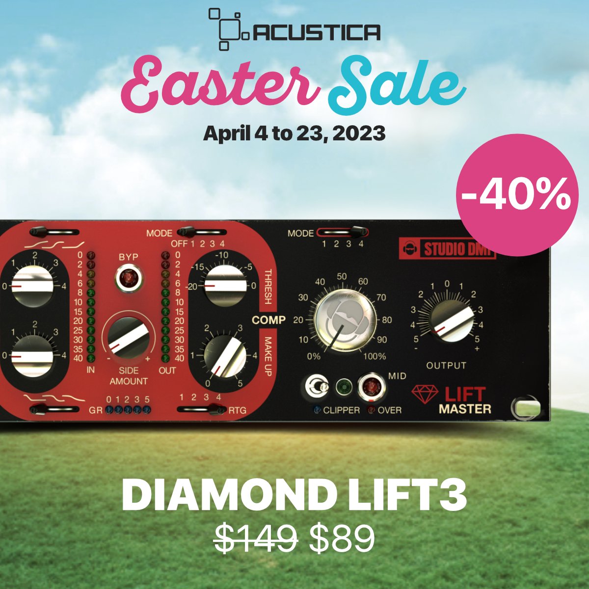 Acustica Audio (@acusticaaudio) on Twitter photo Easter Deal! Diamond Lift3, the key to chart-topping sound, signed by <a href="/LucaPretolesi/">Luca Pretolesi</a> and <a href="/StudioDMI/">Studio DMI</a>, is now 40% off.
acustica-audio.com/shop/products/… Easter Deal! Diamond Lift3, the key to chart-topping sound, signed by <a href="/LucaPretolesi/">Luca Pretolesi</a> and <a href="/StudioDMI/">Studio DMI</a>, is now 40% off.
acustica-audio.com/shop/products/…