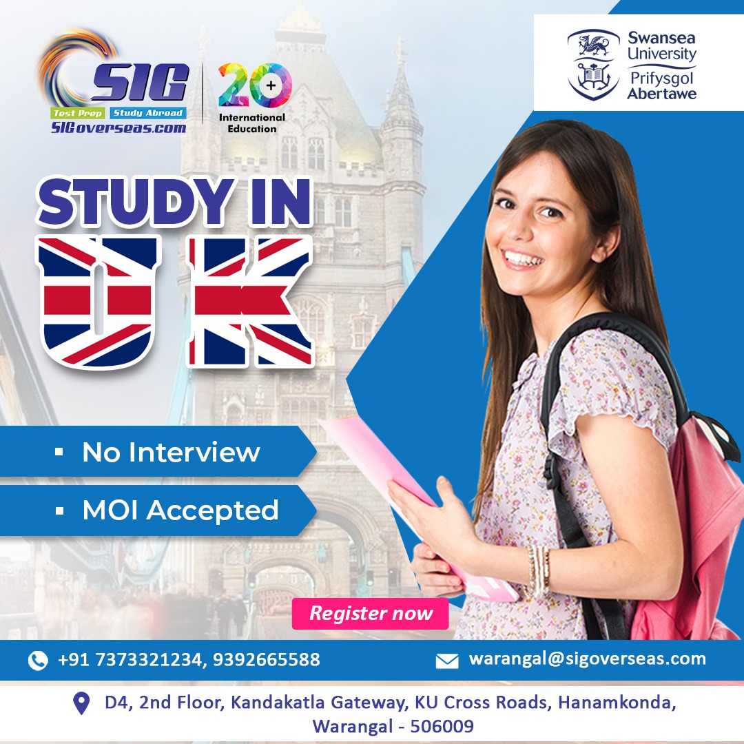 sigoverseaswgl's tweet image. UK is the best place for higher studies. SIG Overseas will help you to find top Universities, No Interviews and MOI is also Accepted.
Website: sigoverseas.com
Call: 73733 21234

#studyinuk #MOI #nointerview #studyabroad #sigoverseaswarangal #sigoverseas #Hanamkonda