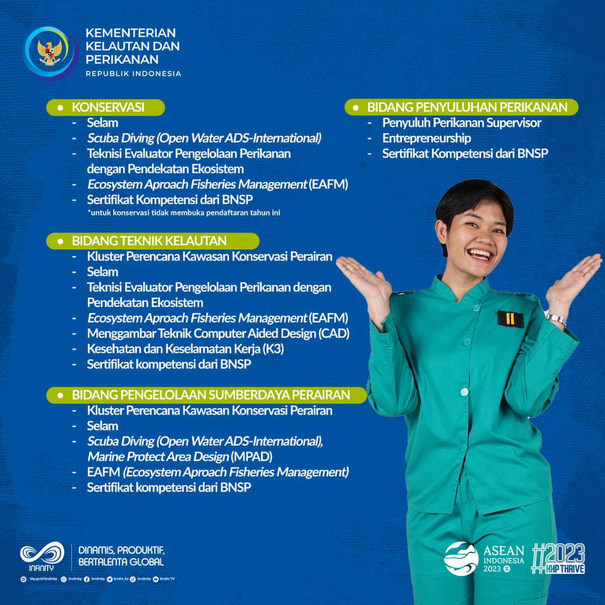 frizakanin's tweet photo. Jenis sertifikat apa saja yang diperoleh peserta didik pada satuan pendidikan @kkpgoid ? 
Yuk, cari tahu pada infografik berikut😊

#KKPThrive #SDMKP #PendidikanKP #PENTARU2023
@saktitrenggono @in_radiarta @pusdikkp https://t.co/tWzEolJpuH
