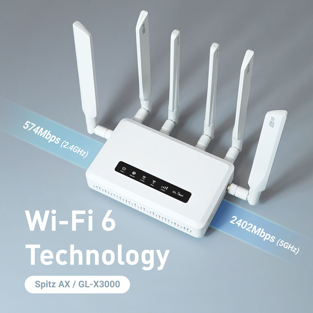 GLiNetWiFi's tweet image. Say hello to seamless streaming!👋
#SpitzAX (GL-X3000) allows you to experience lightning-fast #internet speeds (Max. 574 Mbps (2.4GHz) & 2402 Mbps (5GHz) Wi-Fi Speeds) with the #wifi6 technology.
Learn more about Spitz AX and subscribe now!👉bit.ly/3o0WRVw