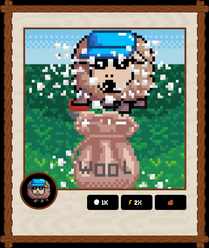 🐺 WOLF GAME DIGITAL TRADING CARDS

❤️ Collect WG Moments + Characters
⚡️ Stack WOOL/Energy/Resources
🎯 Win NFTs + $WOOL <a href="/wolfdotgame/">Wolf Game</a>

Card: #46
Date: 11/24/21
Phase: Risky Game
Setting: Risky Game
Character: Brown Sheep
🐑 1K /⚡️2X /🪵

linktr.ee/w00lish