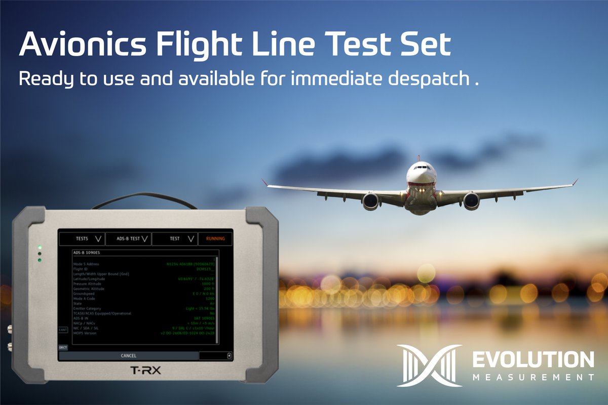 Streamline your avionics radio testing process with the CCX Technologies T-RX Avionics Radio and Pulse Tester. The T-RX is an all-in-one avionics tester that conducts 100+ tests on over 16 systems with only 1 device.