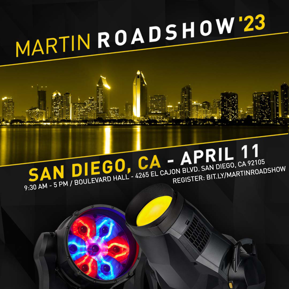 Vision2Mktg's tweet image. Join us today in San Diego for the @Martin_Global Roadshow with all the latest in lighting tech on hand to demo. Register now at bit.ly/martinroadshow. 

#LightingControl #EffectsLighting #TechLighting #LightingTech #TechLife #LightingLife