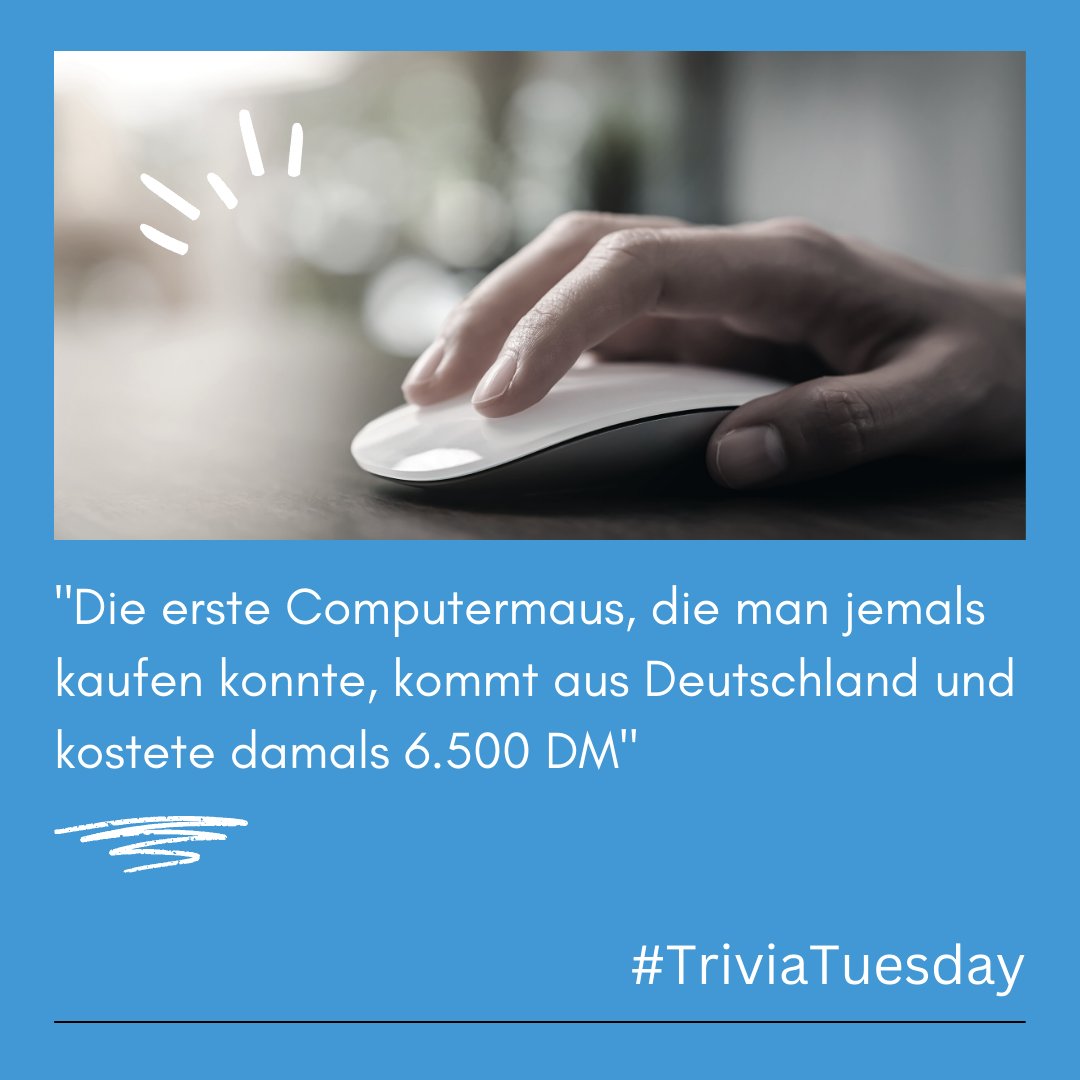 KabelDirekt's tweet photo. #TriviaTuesday! Die erste Computermaus, die man kaufen konnte, stammt von der deutschen Firma Telefunken und wurde 1968 auf den Markt gebracht. Sie kostete 6.500 DM, was einem Wert von etwa 3.000 Euro entspricht.
#Computer #Maus #ComputerMaus #Fakten #ComputerFakten #Technik https://t.co/xU4rxVnYW7