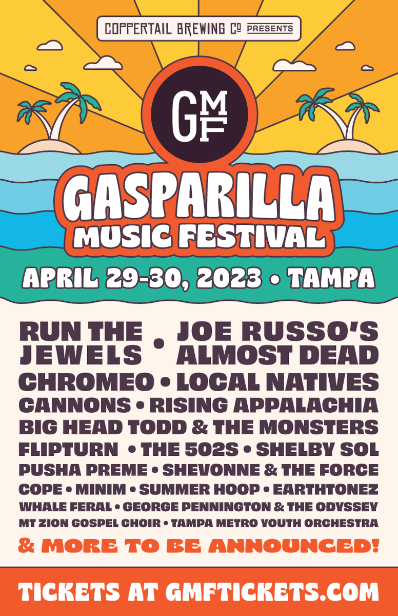 GasparillaMusic's tweet photo. Ooh La La, Run The Jewels is Headlining Day 1 of GMF, April 29th 👉🤛 - https://t.co/6ruMoWg8Aw https://t.co/VICgqaVbrm