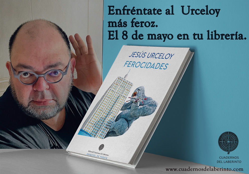 LaberintoAres's tweet photo. El 8 de mayo en las librerías de toda España: "Ferocidades", de Jesús Urceloy (editorial Cuadernos del Laberinto).
https://t.co/agPg0XN5q5
#urceloy
#poesia #poetasenmadrid
#ferocidadesUrceloy
#cuadernosdelaberinto
#versosbuenos https://t.co/QD4v4YfNFa