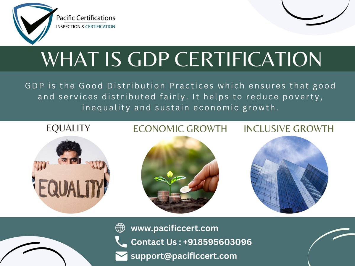 PCertifications's tweet image. GDP-Good Distribution Practices is an initiative of the World Bank.

Visit our website to know more...
pacificcert.com/gdp-good-distr…
#gdp #gdpcertification #pacificcertifications #pacificcert