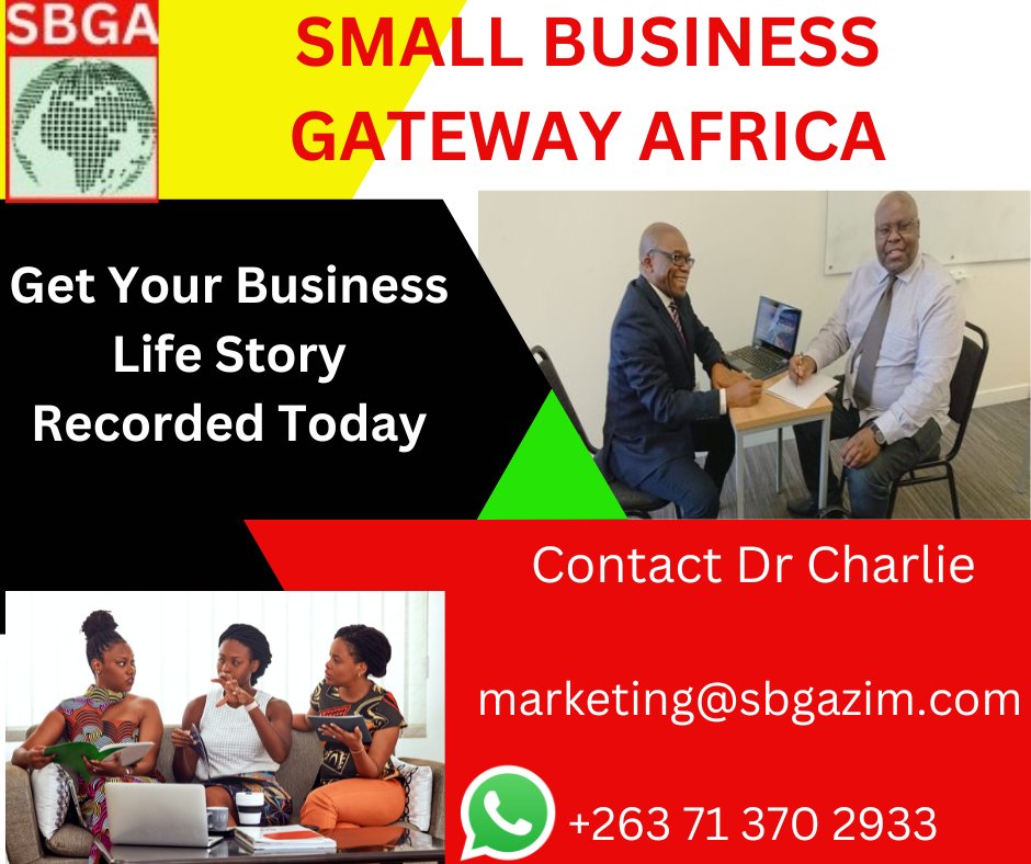 GatewaySmall's tweet photo. Hello ! Get your #businesslifestory  recorded today in #smallbusinessgatewayafrica #sbga #sbgz thereby develop your #businesslegacy and inspire numerous #africanentrepreneurs and  #africansmes . Contact Dr Charlie Today on Email: africansme@sbgazim.com https://t.co/gQ44aBbGcQ https://t.co/WaKFwzoYe7