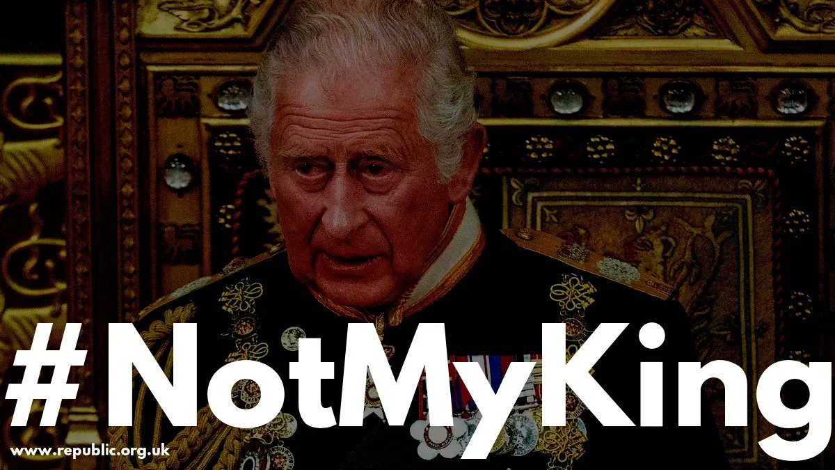 RepublicStaff's tweet photo. #NotMyKing #AbolishTheMonarchy https://t.co/47XqrMI5LQ